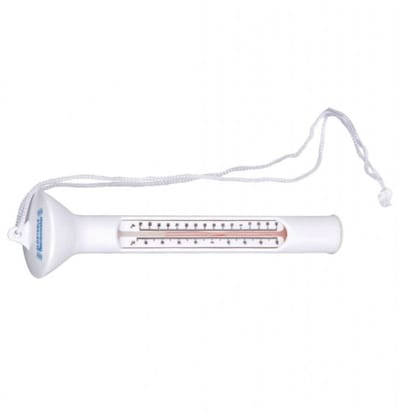 Benson Zwembad water thermometer - wit - drijvend - kunststof - 19 cm - badkuip - buiten zwembad