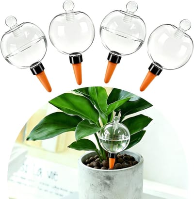 Thijox - 4 stuks bewateringsbollen 500 ml voor automatische plantenbewatering, waterdispenser voor kamerplanten en tuinplanten, ideaal voor drukke tui