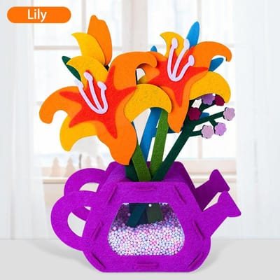 DIY Bloemenspeelgoed Montessori Knutselen Vilt Knutselen Bloempot Speelgoed voor Kind Cadeau Vroege Peuters Educatief Cadeau
