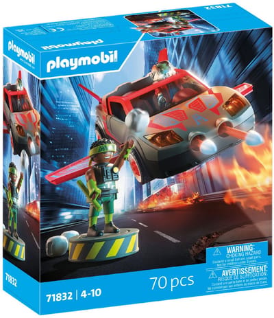 PLAYMOBIL | Helden | Multifunctioneel heldenvoertuig | Speelgoed vanaf 4 jaar | Cadeau voor kinderen | Veelzijdig actievoertuig | Met schietfunctie & speelfiguur | 71832