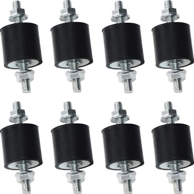 8 Rubber Mounts 25 x 25mm - Trillingsisolatoren voor Schokdemping