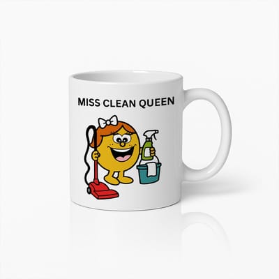 330ml Miss Clean Queen Grappige Schoonmaak Liefhebber Mok Koffiebeker