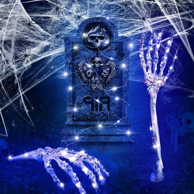 Allecta - Halloween Buitenskelet voor Realistische en Enge Tuindecoratie met LED-verlichting