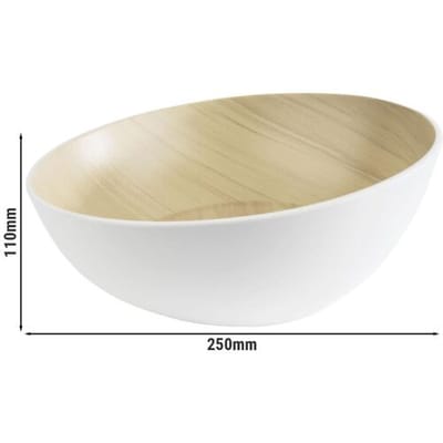 GGM Gastro (6 Stück) Schale - FRIDA - Melamin - 1,6 Liter - Ø 250mm - Weiß