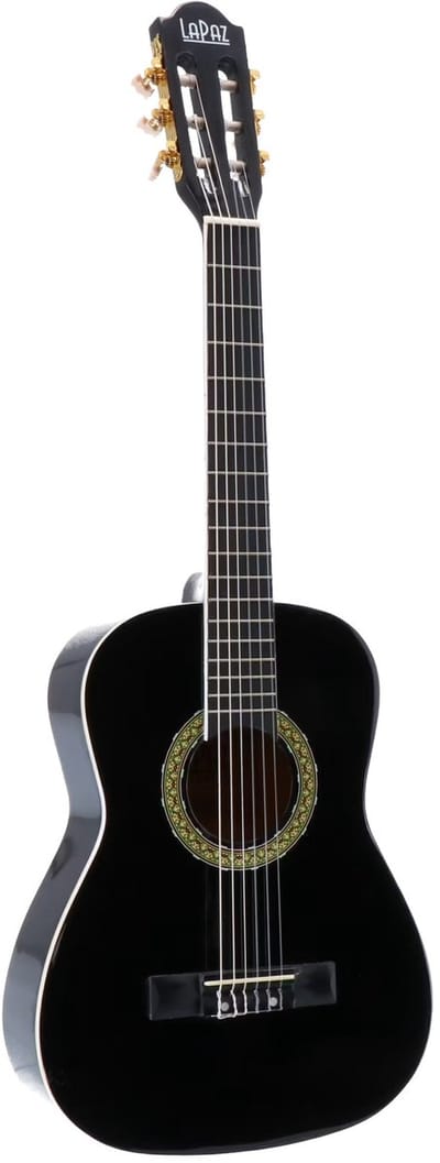 Klassieke gitaar 1/2 - Met gratis lessen - LaPaz 002 - Zwart