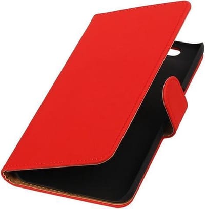 Huawei Nexus 6P - Effen Rood Booktype Wallet Hoesje