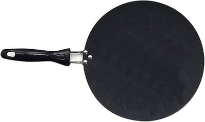 Crêpepan Plaat - Pannenkoek Pan - Lekker Bakken - Verdikt Bakgereedschap - Platte Bodem - Zwart