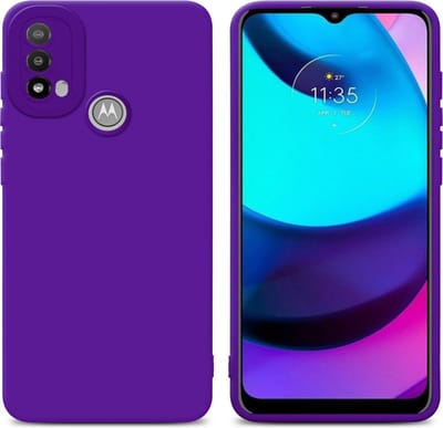 Cadorabo Hoesje geschikt voor Motorola MOTO E20 in FLUID DONKER PAARS - Beschermhoes gemaakt van flexibel TPU silicone Cover Fluid Case