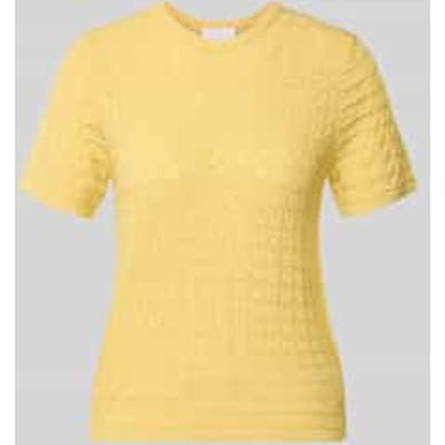 Gebreid shirt van viscosemix met ronde hals