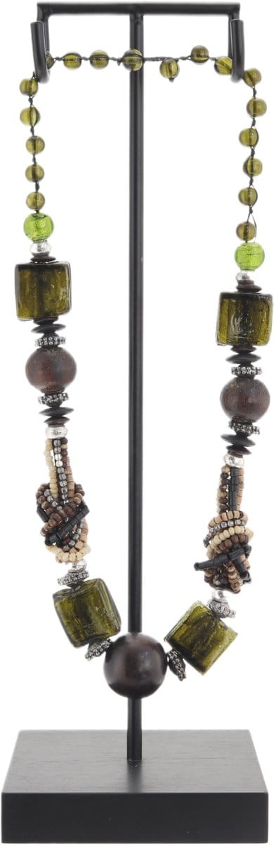Behave Atelier Noir - Decoratieve Ketting Standaard - Incl. Handgemaakte Ketting - Luxe Woondecoratie - Boho Ibiza/Balinese stijl - 30 cm
