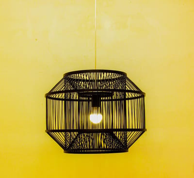 Fine Asianliving Bamboe Hanglamp Zwart - Carlson D50xH35cm