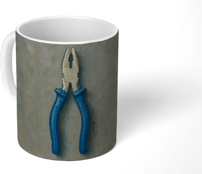Mok - Koffiemok - Tang - Schilderij - Textuur - Verf - Mokken - 350 ML - Beker - Koffiemokken - Theemok