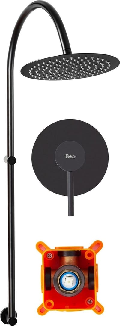 Rea Lugano Regendouche Zwart 96Cm