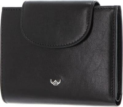 Golden Head Leren portemonnee Colorado RFID Protect Kombischeintasche mit Riegel 1237 Schwarz zwart