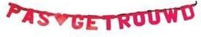 Letterslinger Pas Getrouwd rood