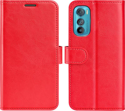 MobyDefend Hoesje - Geschikt voor Motorola Edge 30 - Wallet Book Case (Sluiting Achterkant) - Rood