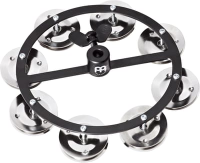 Meinl HiHat Tambourine HTHH1BK, Metal, Steel Jingles,SingleRow - Tamboerijn