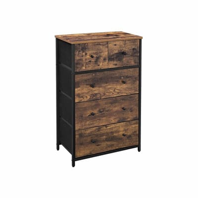 Commode, opbergkast, stoffen laden - MDF-front - Industrieel design
