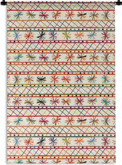 Wandkleed - Wanddoek - Regenboog - Zuid-Amerika - Patronen - 60x90 cm - Wandtapijt