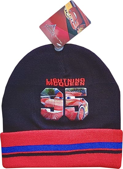 Disney Cars Muts - Zwart / Rood - Acryl - Maat 52 cm hoofdomtrek - ± 2-4 jaar