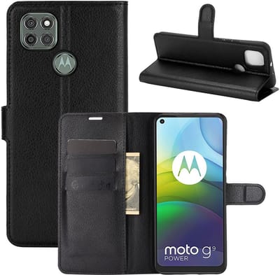 Coverup Hoesje - Geschikt voor Motorola Moto G9 Power Hoesje - Coverup Book Case - Zwart