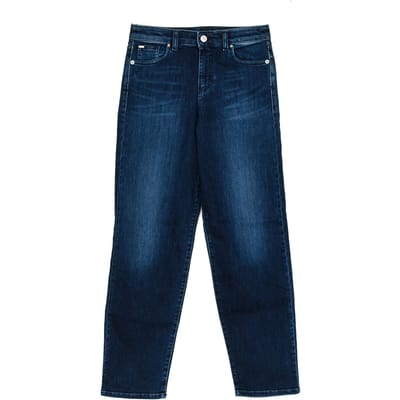 Lang gedragen effect denim broek 6Y5J90-5D25Z vrouw