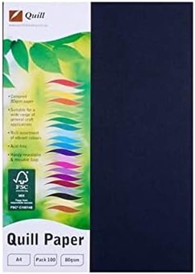 Zwart A4 80g Papier 100 Vel - Geschikt voor Kopieerapparaten en Printers