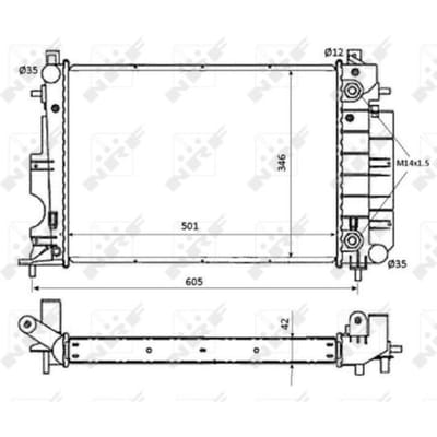 Radiator, motorkoeling NRF 53873