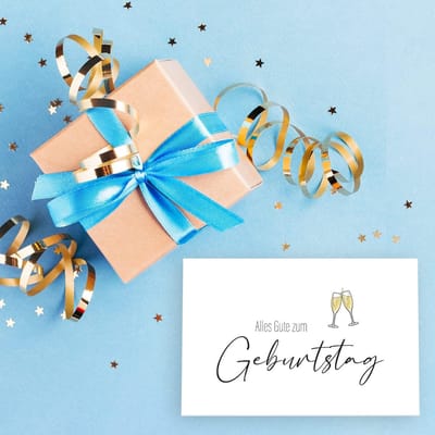 Luxe Wenskaart Happy Birthday met Bruine Envelop - Vouwkaart 10,5x14,8 cm