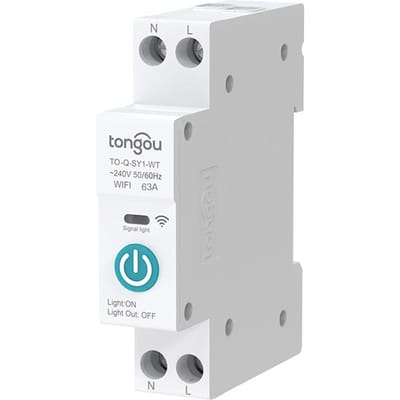 Tuya Wifi Intelligente Stroomonderbreker Draadloze Afstandsbedieningen Bediening Din Rail Schakelaar Mobiele Telefoon APP 63A veelkleurig
