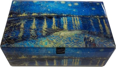 Sieraden Aandenken Doos - Kunst Decoratie - Sieraden Opbergen - Afgeschuind Glas - Meerkleurig