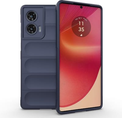 Coverup Hoesje - Geschikt voor Motorola Edge 50 Fusion Hoesje - Coverup Hands-On Rugged Back Cover - Donkerblauw