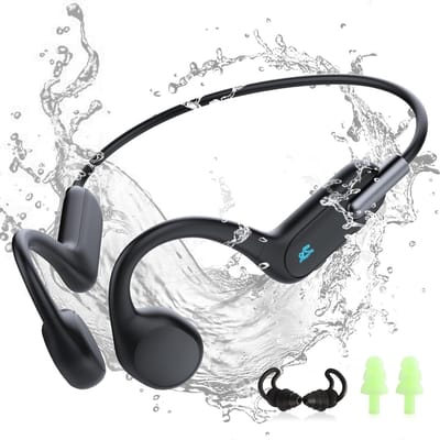 Oordopjes Zwemmen - Onderwater Koptelefoon - Muziek Luisteren - Botgeleiding Technologie - 32GB - Blauw