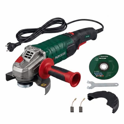 Parkside Haakse Slijpmachine - 1200W - 6-Traps regelbaar toerental - 3 posities-frontgreep