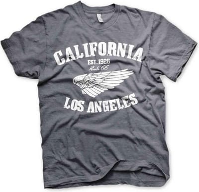 Route 66 Heren Tshirt -S- California Grijs
