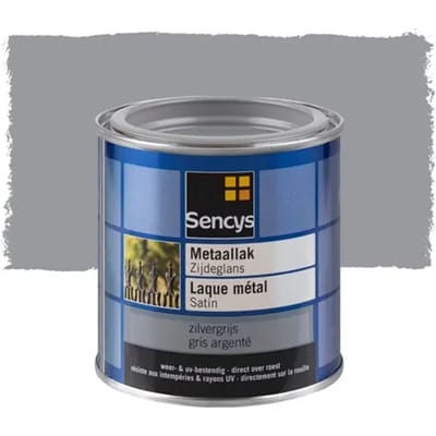 Sencys Metaallak Zijdeglans Zilvergrijs 250ml