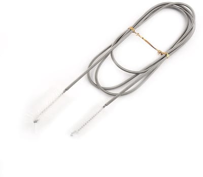 Dailygoods- Reinigingsborstel Dubbele Uiteinden - Flexibele Borstel - Roestvrij Stalen Veer - Nylon Borsteldraad - Geschikt voor Buizen 9-35 mm - Buisborstel