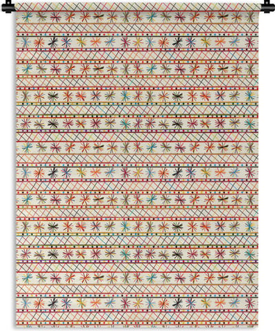 Wandkleed - Wanddoek - Regenboog - Zuid-Amerika - Patronen - 150x200 cm - Wandtapijt