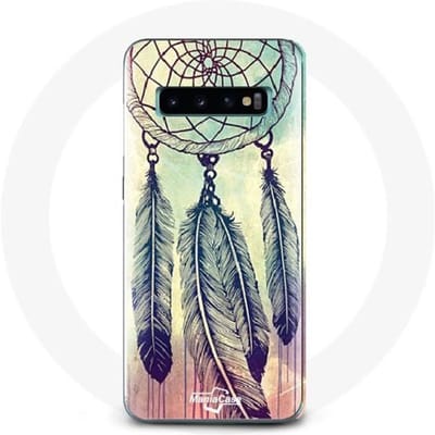 Hoesje voor Samsung Galaxy s10 plus Kleurrijke dromenvanger bruin bruin