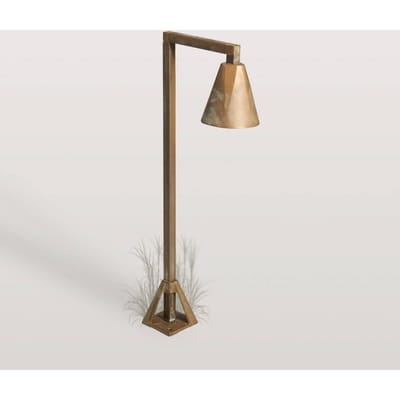 Moretti Luce LED sokkellamp Silva Disk, 50 x 19 cm, antiek messing
