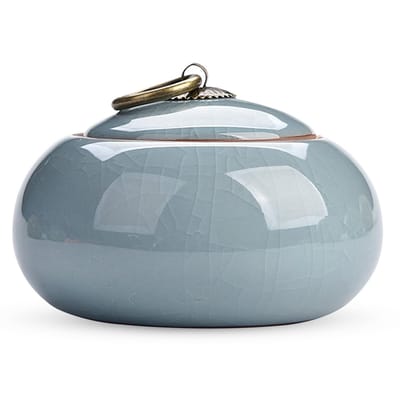 Elegante As Urn - 250 ML - Urn - Mini Crematie Urn - As Urn - Voor Huisdieren, Honden, Katten of Menselijk As - Crematie As - Mini Urn - Hemelblauw