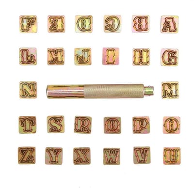 Metalen Letterstempels - Alfabet Stempelset - Metaal Graveren - Complete Set - 13 mm - Metaal