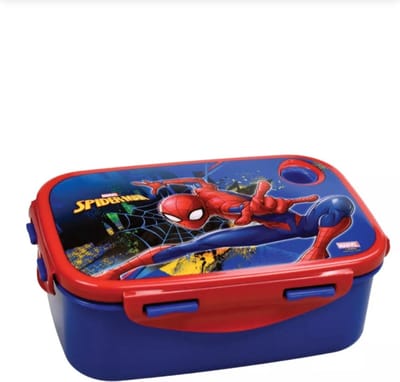 Spiderman - Marvel - Blue Brooddoos - Lunchbox - Snackbox - Sandwich box. Afm: 17 cm x 12 cm x 7 cm.