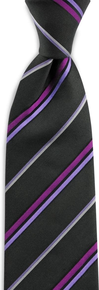 We Love Ties - Stropdassen - Stropdas Yves Montand paars - zwart / paars / lila
