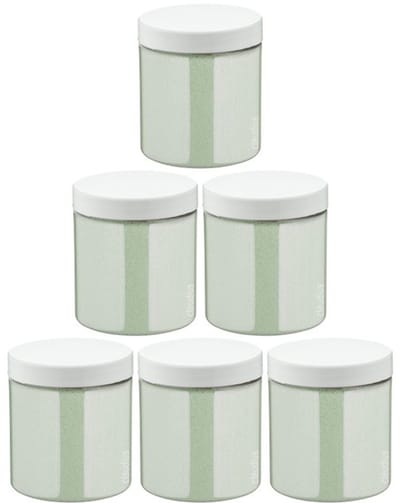 Scrubzout Dennen - 300 gram - Pot met witte deksel - set van 6 stuks - Hydraterende Lichaamsscrub