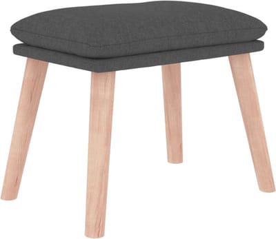 vidaXL - Voetenbank - 45x29,5x35 - cm - stof - donkergrijs