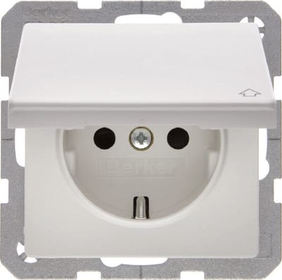 Hager Berker Q.1/Q.3 Wandcontactdoos (WCD-schakelmateriaal) (Europese Stekkerdoos) - 47516069