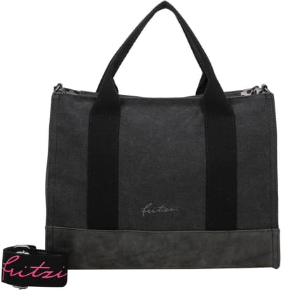 Fritzi aus Preußen Schoudertas Canvas Tote Bag Black Zwart