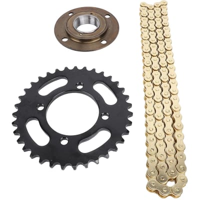 420 Ketting Tandwiel Kit Staal 96 Schakels Ketting 35T Achtertandwiel Tandloos Vrijloop Set voor DIY