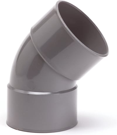 Pipelife pvc 75 mm bocht 45° mof x mof lijm verbinding
